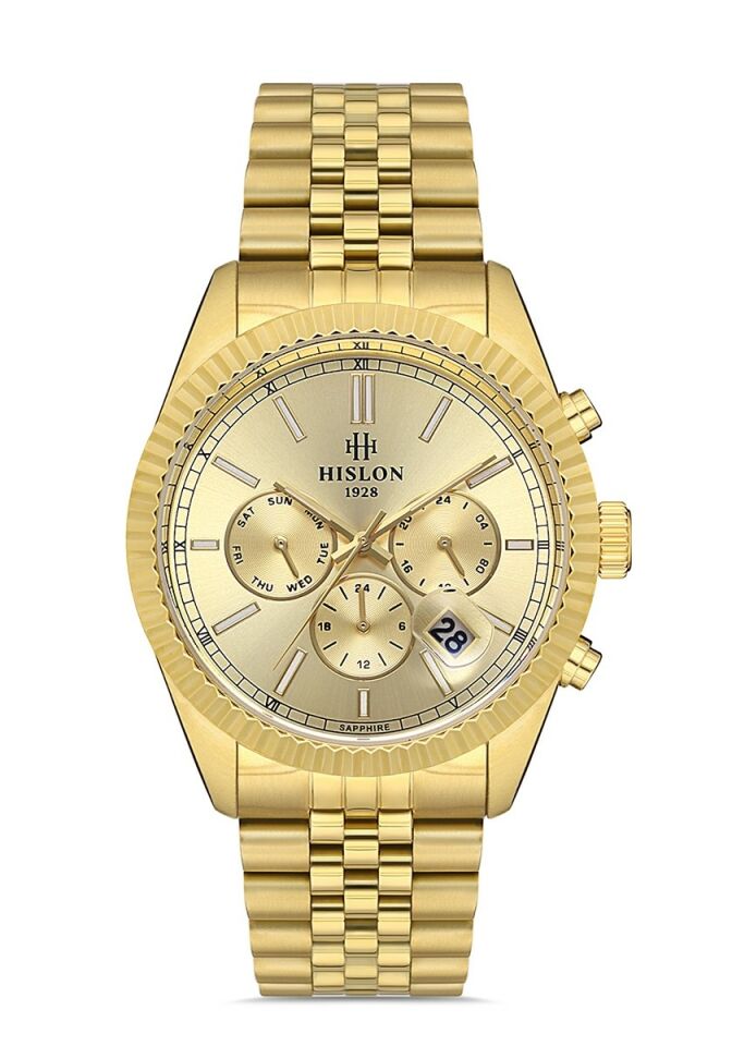 Hislon Men's Date DT117G-08SG