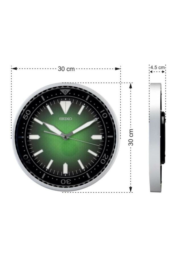Qxa791S Lumibrite Kaplama Sessiz Duvar Saati