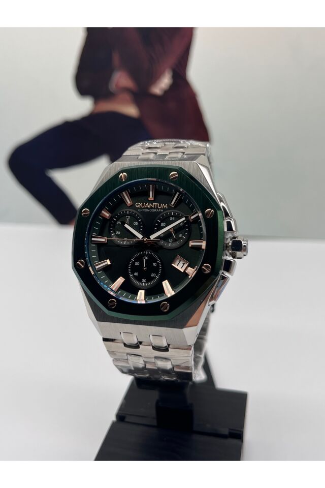 Yeşil Bezel Hunter Erkek Kol Saati 10 Atm Su Geçirmez 2 Yıl Garantili Hng1063.390