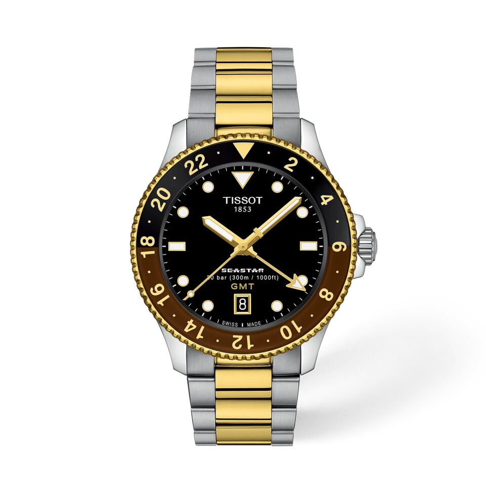 Tissot Seastar 1000 GMT 40mm T1208522205100 - Erkek Kol Saati T120.852.22.051.00