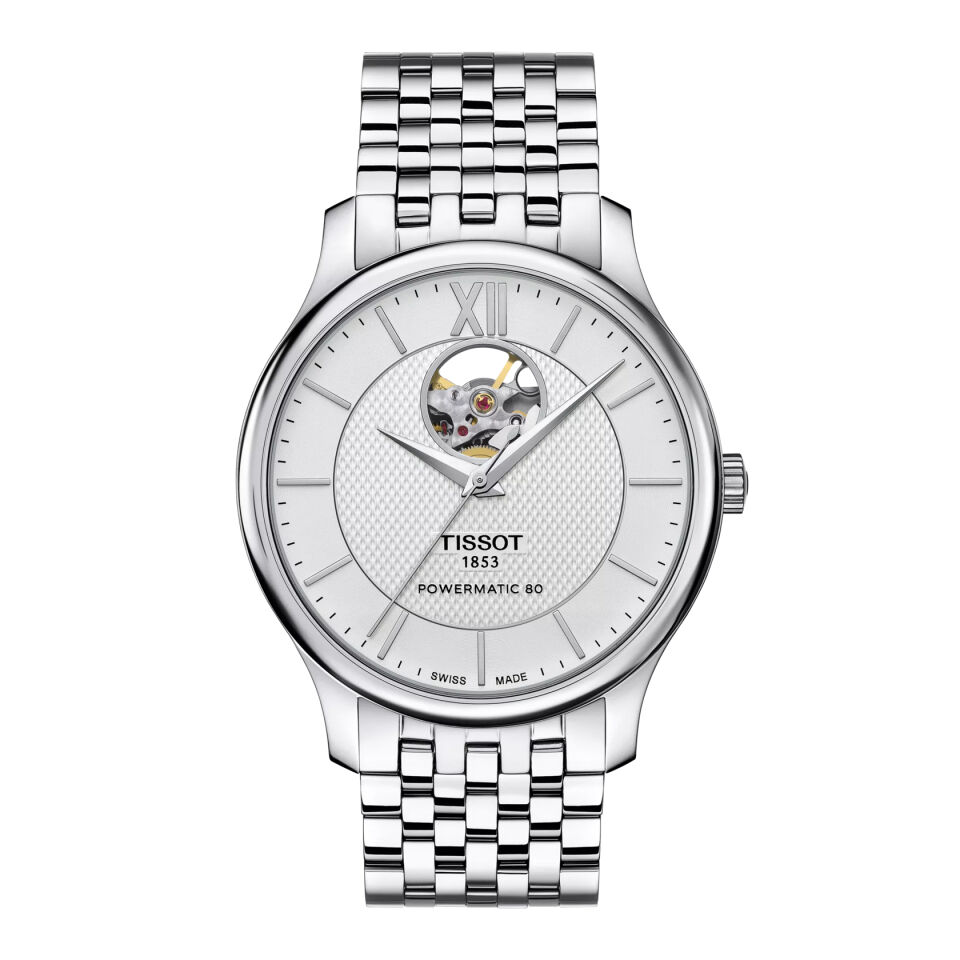 Tissot Tradition Powermatic 80 Open Heart T0639071103800 - Erkek Kol Saati T063.907.11.038.00