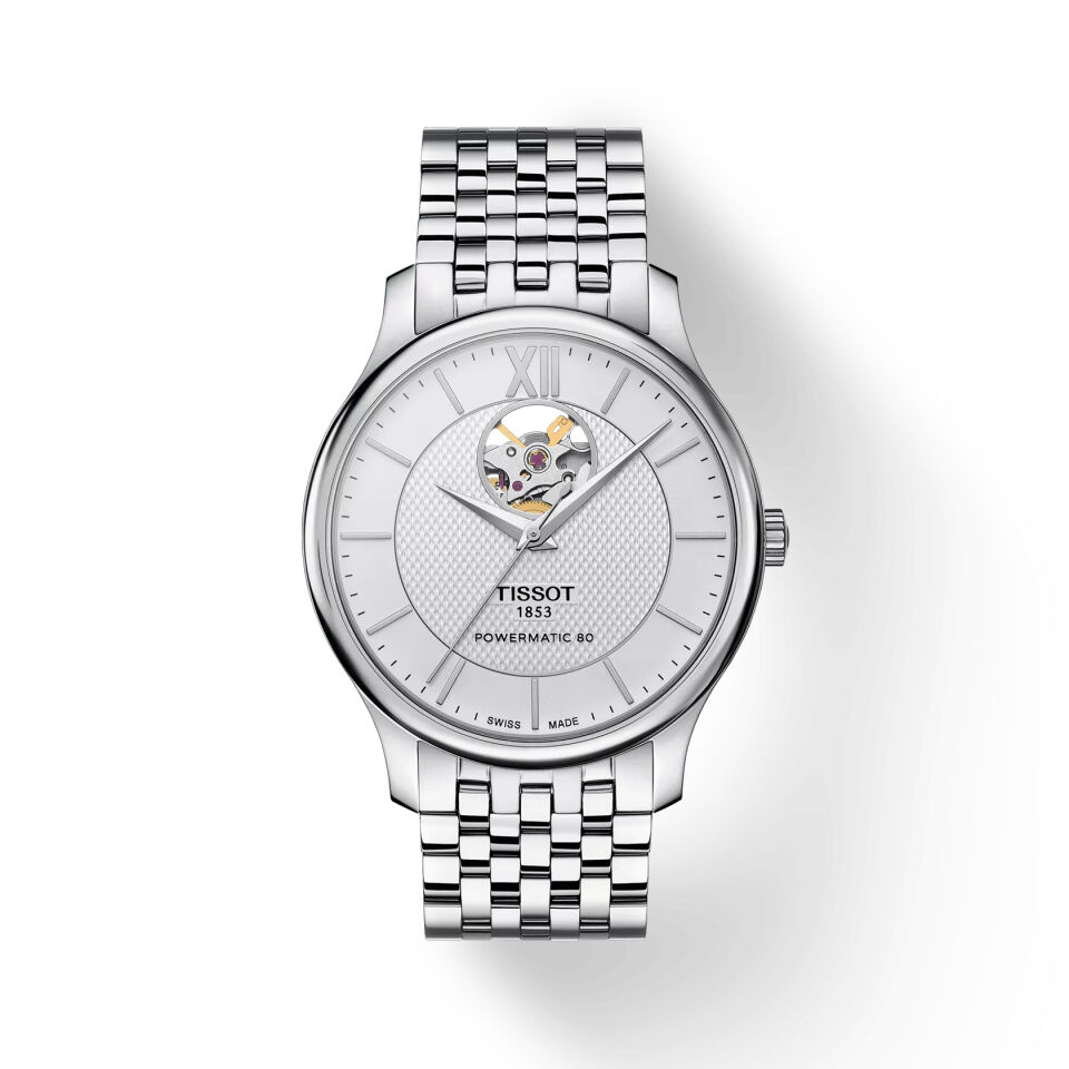 Tissot Tradition Powermatic 80 Open Heart T0639071103800 - Erkek Kol Saati T063.907.11.038.00