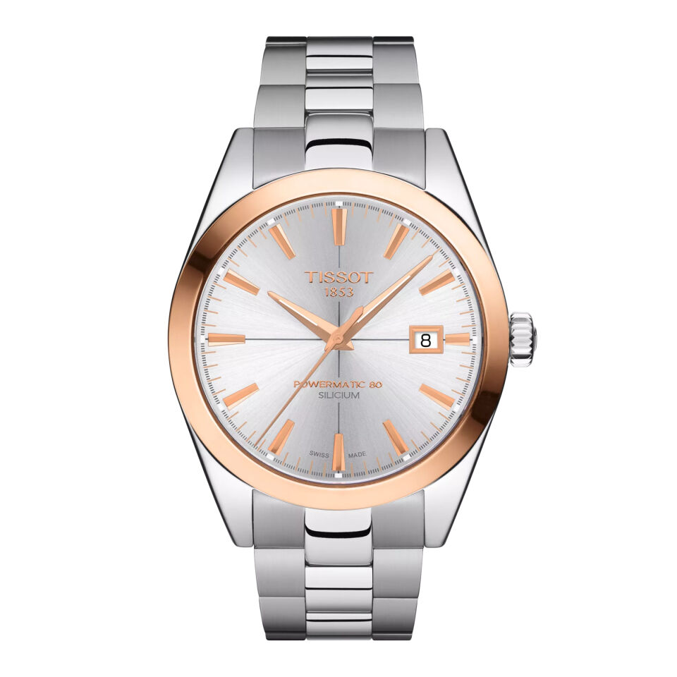 Tissot Gentleman Gold bezel 40mm T9274074103100 - Erkek Kol Saati T927.407.41.031.00