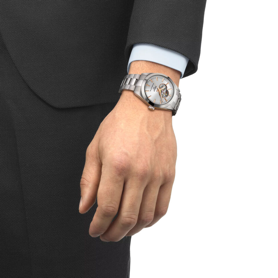 Tissot Gentleman Open Heart 40mm T1274071103101 - Erkek Kol Saati T127.407.11.031.01