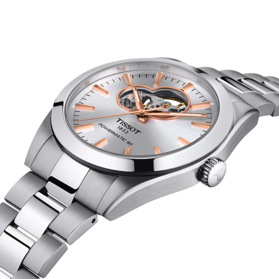 Tissot Gentleman Open Heart 40mm T1274071103101 - Erkek Kol Saati T127.407.11.031.01