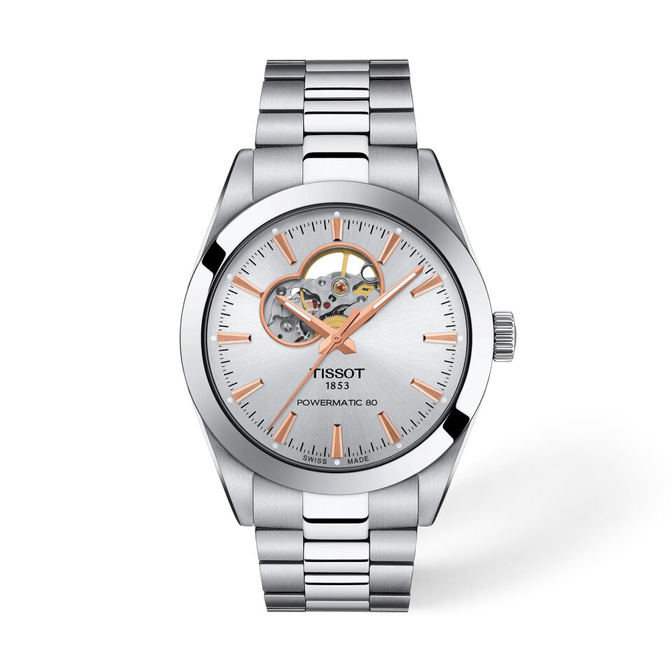 Tissot Gentleman Open Heart 40mm T1274071103101 - Erkek Kol Saati T127.407.11.031.01