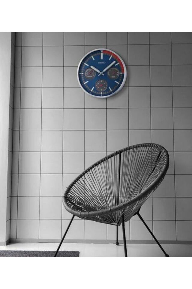 Clocks Qxa822S Alüminyum Kasa Termometre Ve Nemölçer Dekoratif Duvar Saati