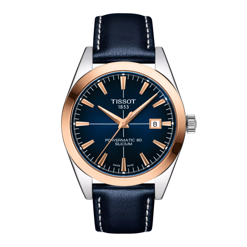 Tissot Gentleman Gold bezel 40mm T9274074604100 - Erkek Kol Saati T927.407.46.041.00
