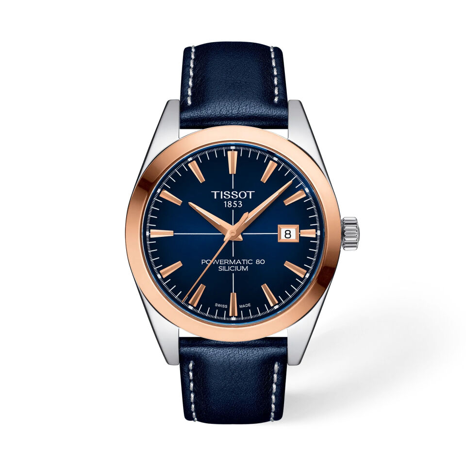 Tissot Gentleman Gold bezel 40mm T9274074604100 - Erkek Kol Saati T927.407.46.041.00