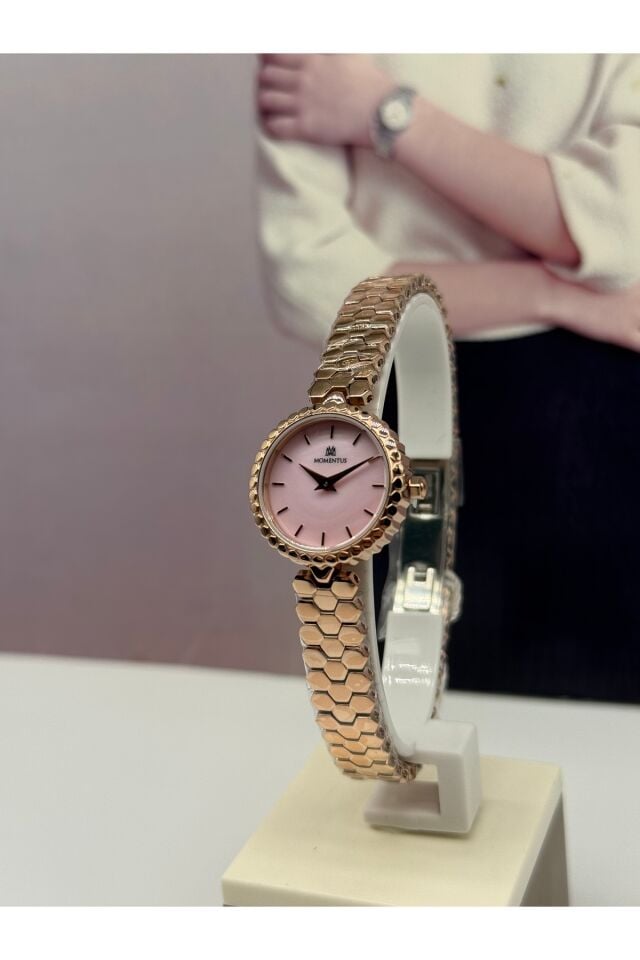 Pembe Rose Gold Kadın Kol Saati 3 Atm Su Geçirmez 3 Yıl Garantili