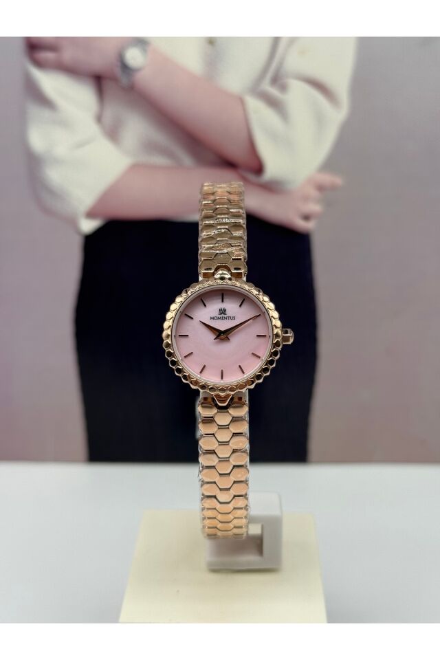 Pembe Rose Gold Kadın Kol Saati 3 Atm Su Geçirmez 3 Yıl Garantili