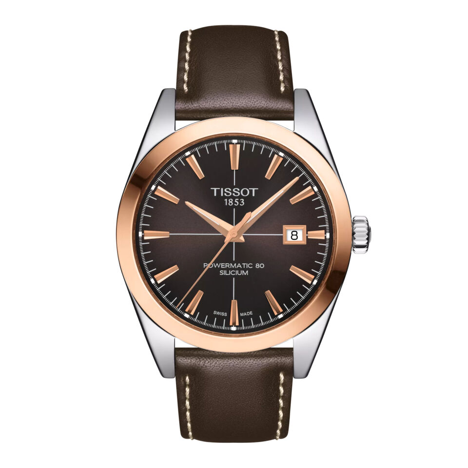 Tissot Gentleman Gold bezel 40mm T9274074629100 - Erkek Kol Saati T927.407.46.291.00