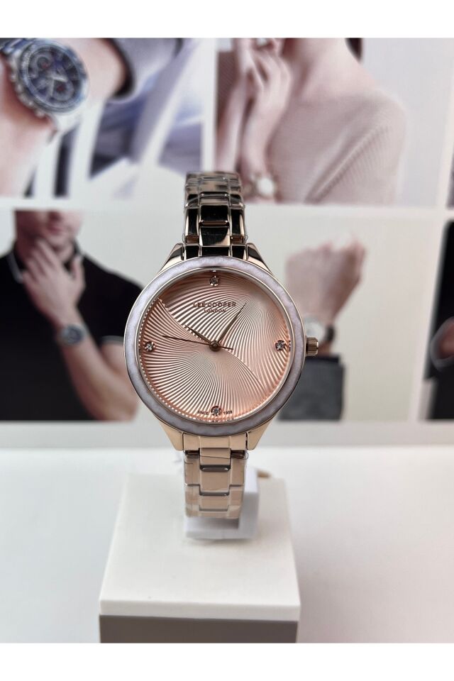 Rose Gold 34Mm Kadın Kol Saati 3 Atm Su Geçirmez 2 Yıl Garantili