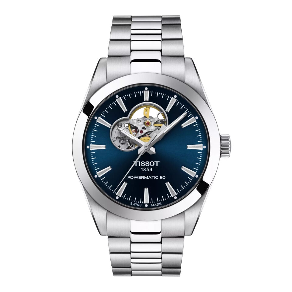 Tissot Gentleman Open Heart 40mm T1274071104101 - Erkek Kol Saati T127.407.11.041.01