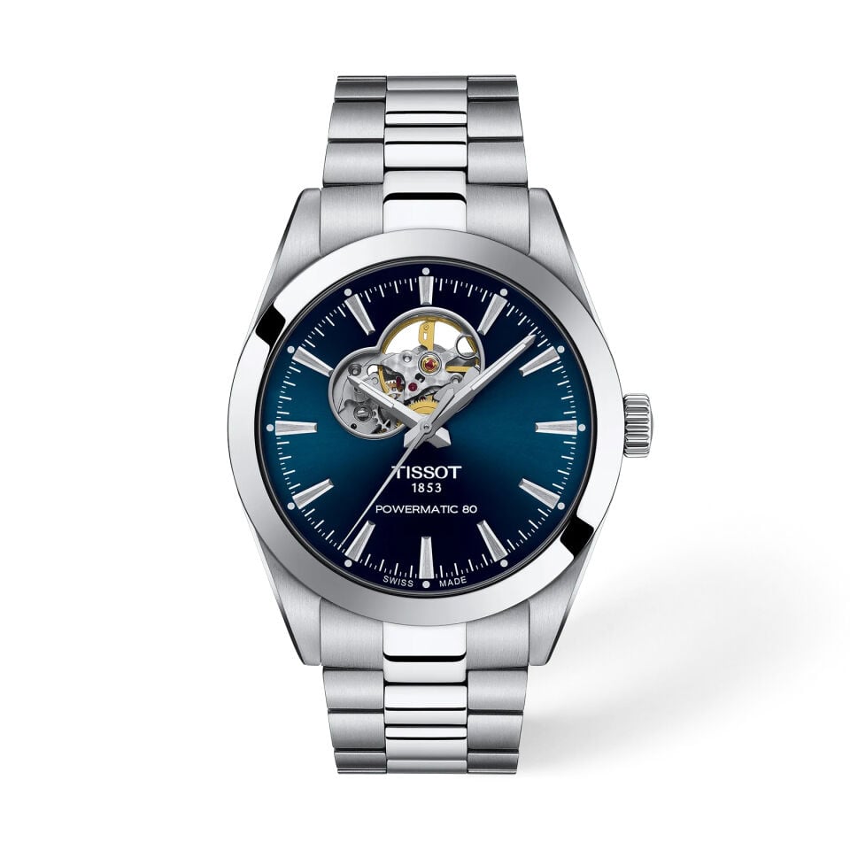 Tissot Gentleman Open Heart 40mm T1274071104101 - Erkek Kol Saati T127.407.11.041.01